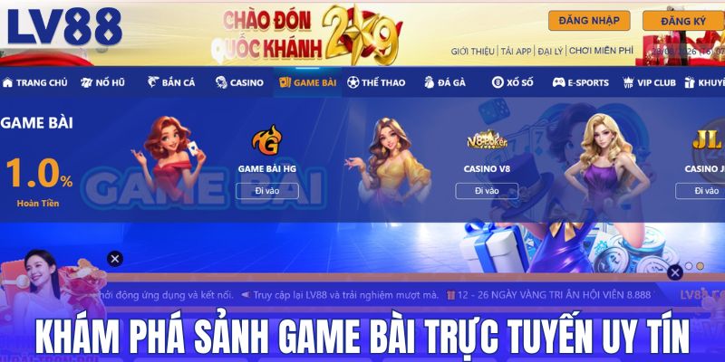 Khám phá sảnh game bài trực tuyến uy tín