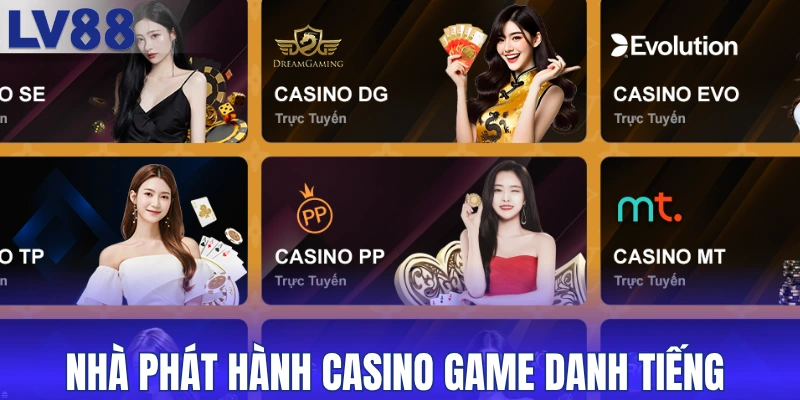 Nhà phát hành casino game danh tiếng