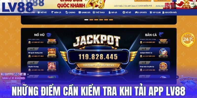 Những điểm cần kiểm tra trước khi tải app LV88